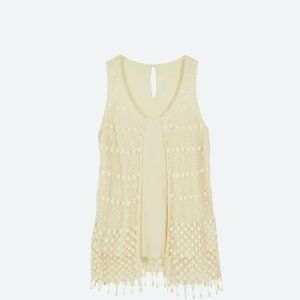 Pixley Vyner Fringe top with crochet style